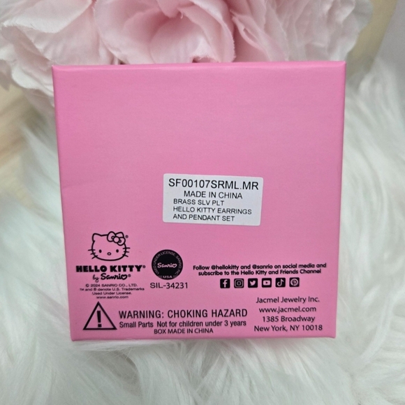 Sanrio Hello Kitty Silver Plated Necklace and Earrings Set - Picture 7 of 7